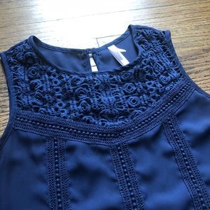 Navy Lace Tank!